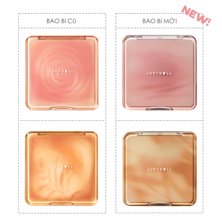 Bảng Highlight Tạo Khối JUDYDOLL 4 Màu Highlight Contour Palette Bắt Sáng Và Tạo Khối Tự Nhiên