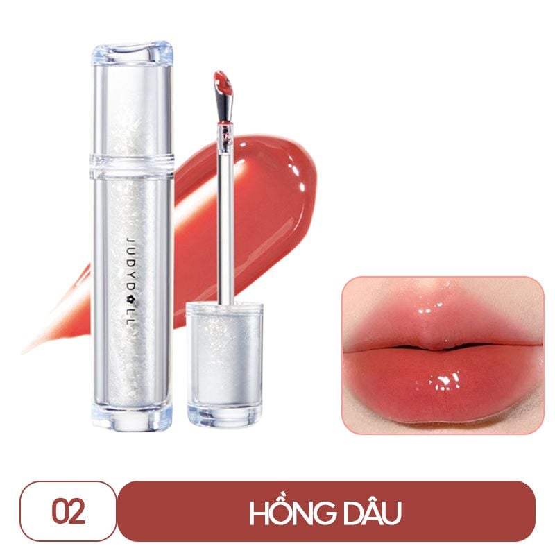 Son Bóng Judydoll Ice-Iron Watery Lip Gloss – Dưỡng Ẩm Mát Lạnh, Lâu Trôi, Bền Màu Tự Nhiên