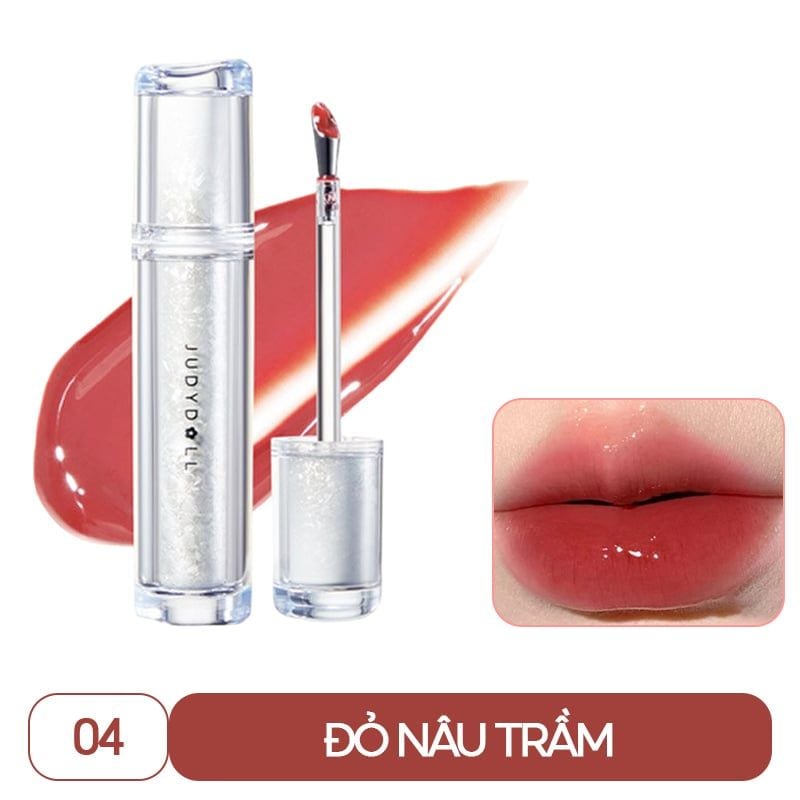 Son Bóng Judydoll Ice-Iron Watery Lip Gloss – Dưỡng Ẩm Mát Lạnh, Lâu Trôi, Bền Màu Tự Nhiên