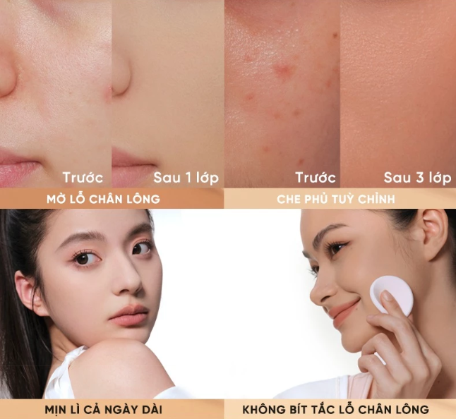 Phấn Nền Phấn Phủ Dạng Nén JUDYDOLL Peach Skin Matte 2-Way Cake Khô Thoáng Mịn Da